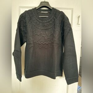 Neil Barrett Textured Black Crewneck Sweater